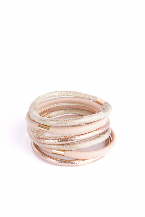 Leslie Leather Bracelet Set