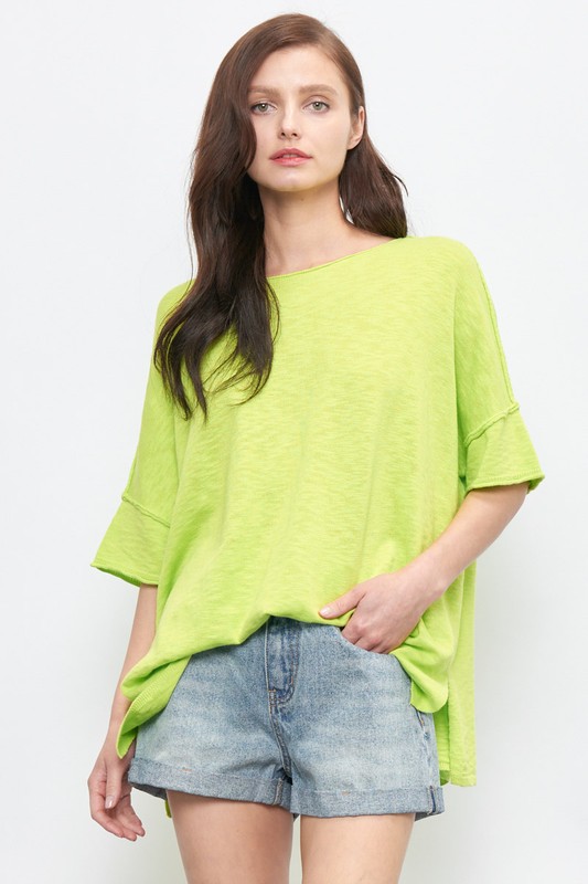 Chill Day Sweater, Neon Lime