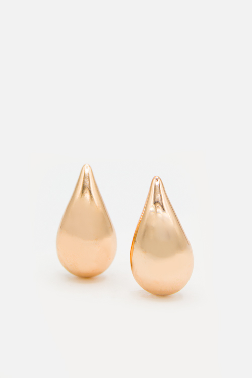 Statement Teardrop Earrings, Gold