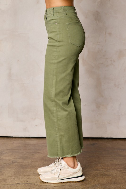 Olive Fray Leg Jeans