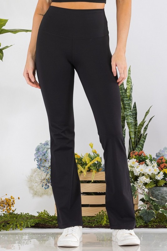 Yummy Flare Yoga Pants, Black