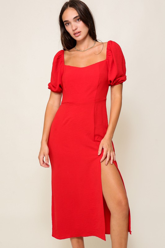Red Hot Slit Midi