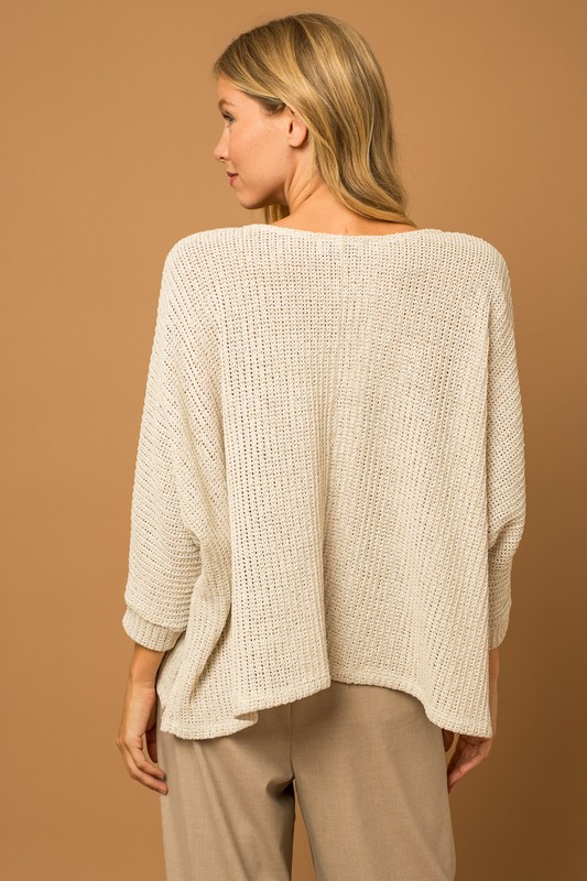 Kimmy V Sweater, Natural