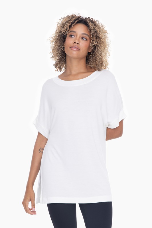 Dolman Tunic Tee, White