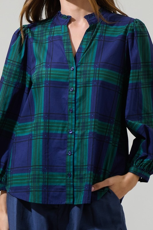 Harris Plaid Top, Navy Green - 21792289_2979690e-1ba6-4868-932e-0ca215935d48.jpg