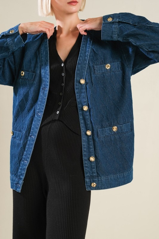 Textured Denim Button Jacket - 22148664_51df6679-709b-44e4-b132-e72bc51aac4c.jpg