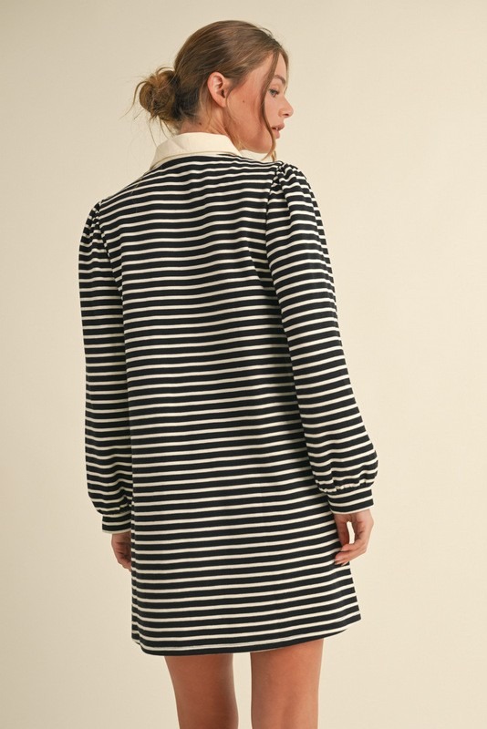 Margie Stripe Dress, Black/Ivor - 22243647_dc620c4a-b77c-4c5a-9afc-61df9cb9e74b.jpg