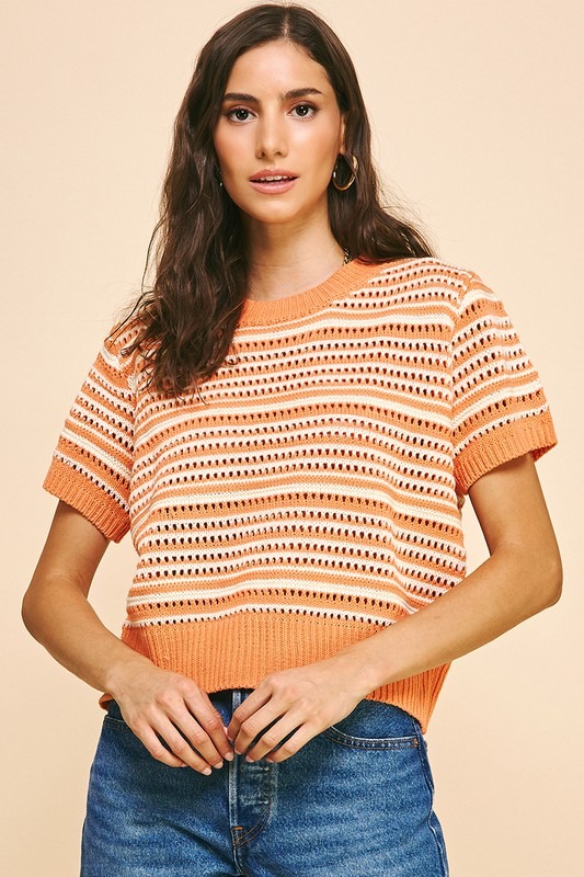 Stripe SS Sweater, Orange/Ivory - 22316314_3b1010b3-b39e-4801-bb59-18483a3c7688.jpg