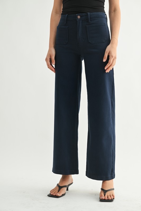 Darla Wide Leg Jeans, Navy