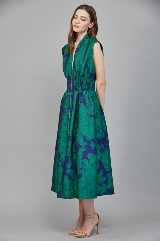 Floral Jacquard Zip Maxi, Green - 24287045_eb8eefc5-1af2-4bbd-b4fa-c5c4c415e3d9.jpg