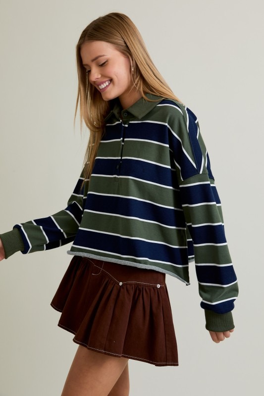 Stripe Polo Top, Olive Navy - 24288567_89b06293-e64d-4c30-8217-4762723023a6.jpg