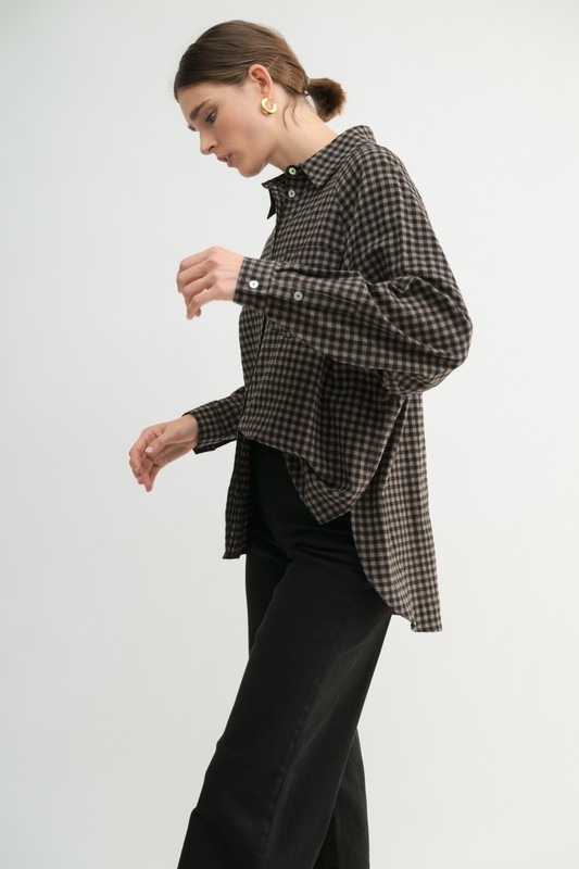 Oversized Check Shirt, Black - 28b7f9e8-a51e-4ef6-9845-1d9aea27024b.jpg