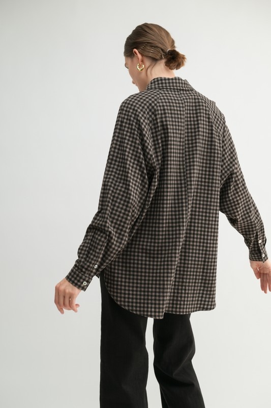 Oversized Check Shirt, Black - 29f3311b-3b8b-434b-b091-5414afb59385.jpg