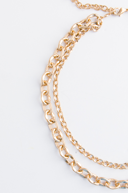 2 Size Chain Layer Necklace