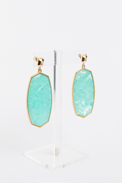 Hexagon Acrylic Earring