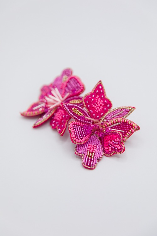 Blooming Earrings, Hot Pink - 2K9A0403.jpg