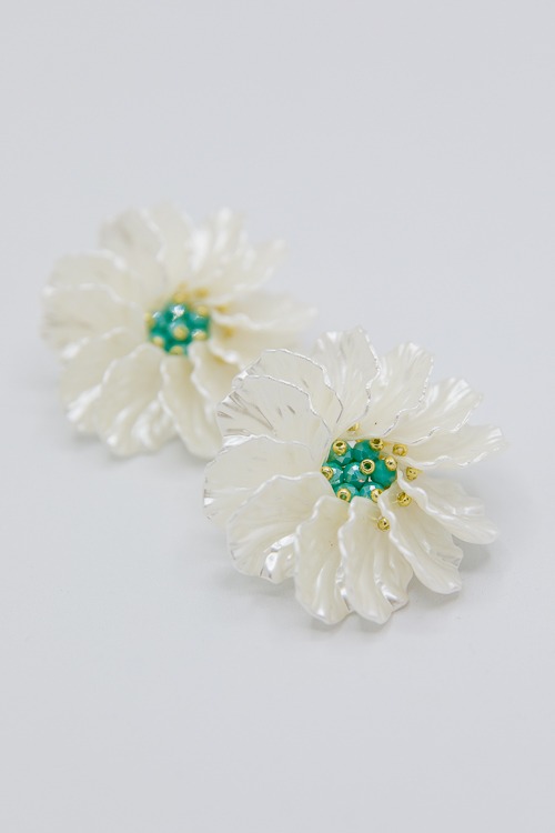 Daisy Daydream Earrings, Turquoise