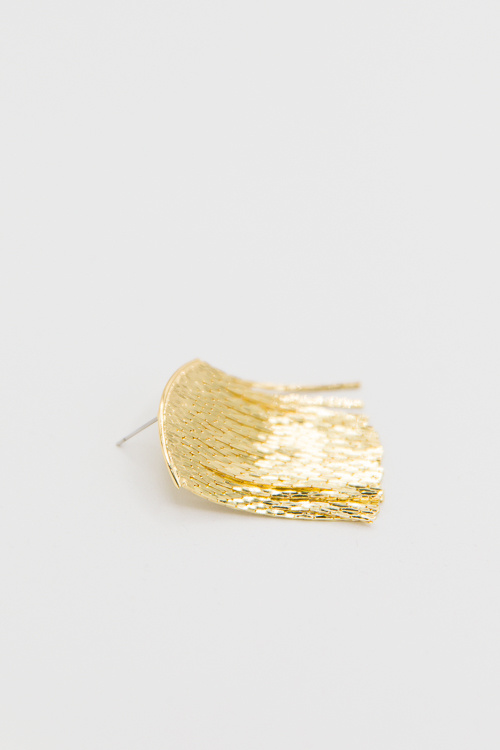 Reputation Fringe Earrings, Gold