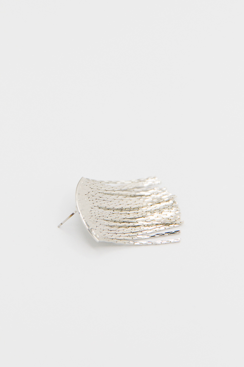 Reputation Fringe Earrings, Silver