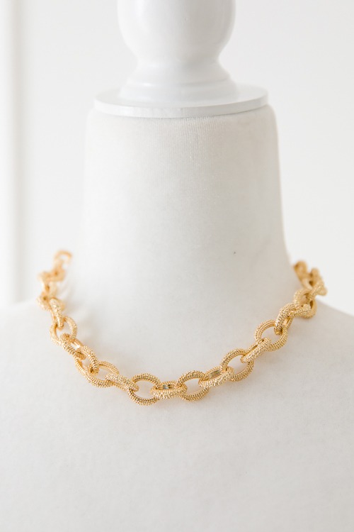 Textured Bold Necklace, Gold