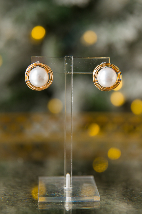 Twist Layered Pearl Earrings