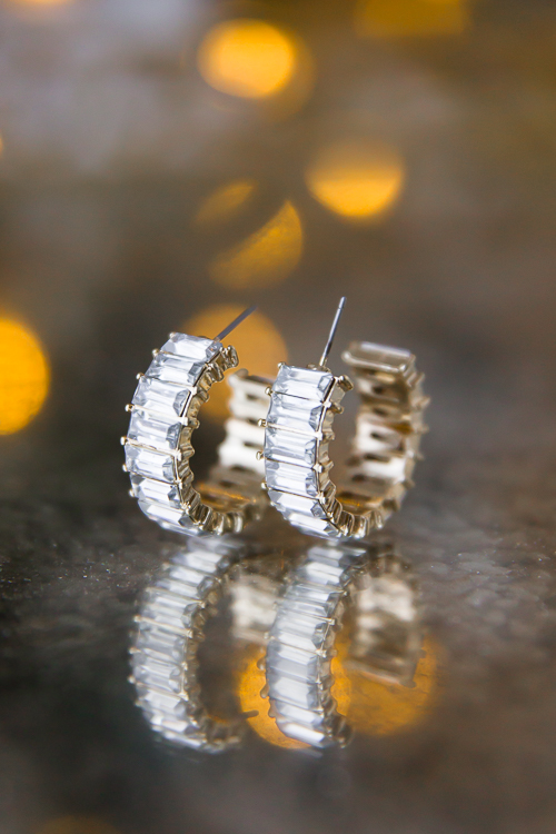 Baguette Hoops, Clear