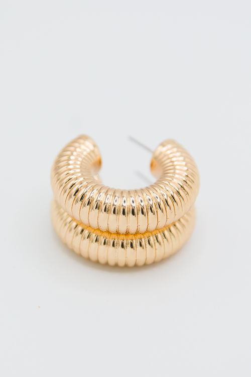 Coil Hoops, Gold