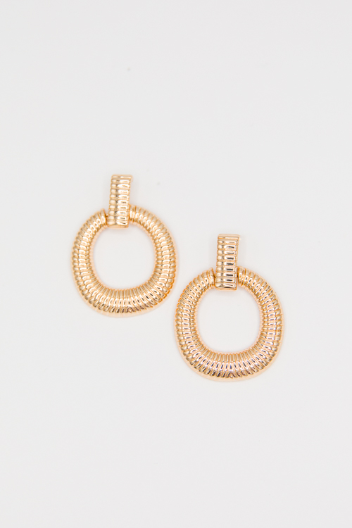 Round Coil Drop Earrings