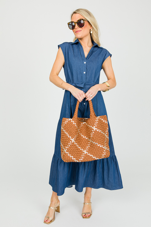 Donna Denim Tiered Dress