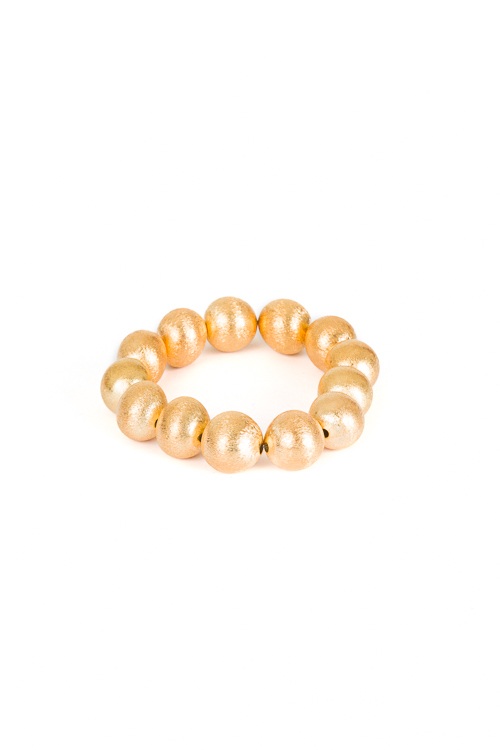 Gold Beaded Ball Bracelet