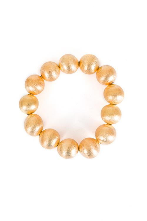 Gold Beaded Ball Bracelet