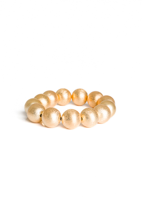 Gold Beaded Ball Bracelet