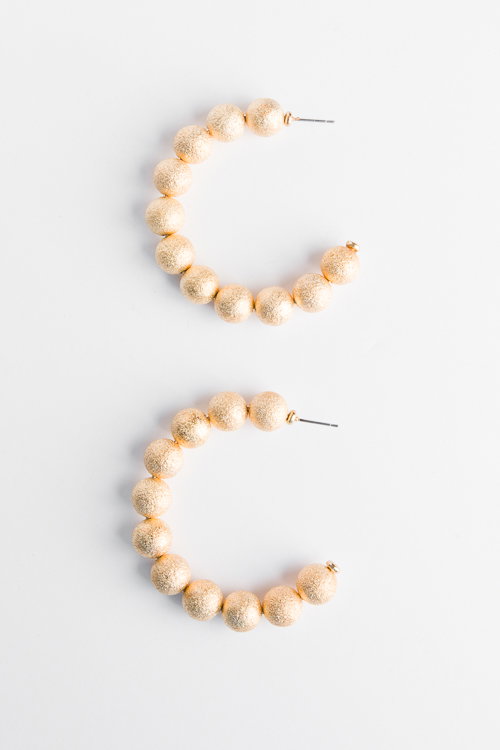 Gold Glitter Hoops main image 1