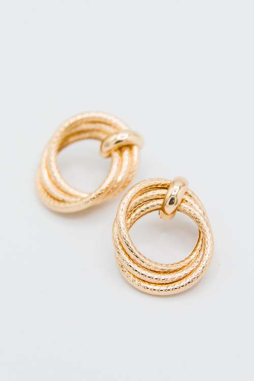 Triple Circle Link Earrings