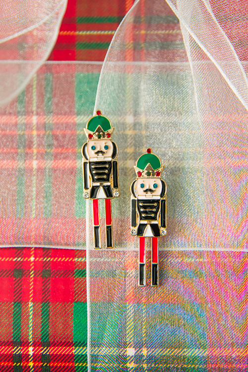 Nutcracker Earrings, Black