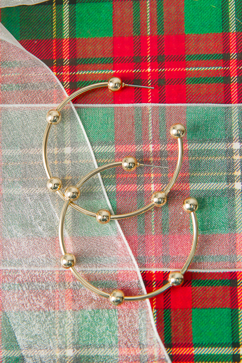 Brandi Ball Hoops, Gold