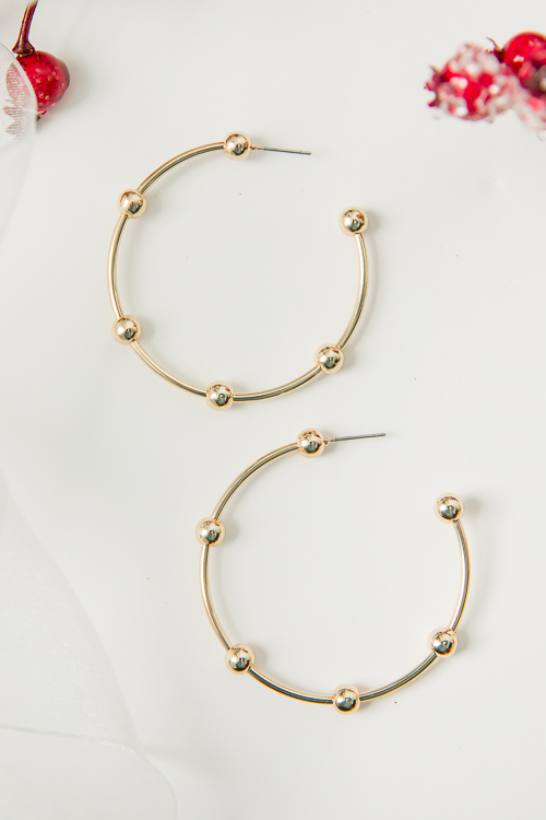 Brandi Ball Hoops, Gold