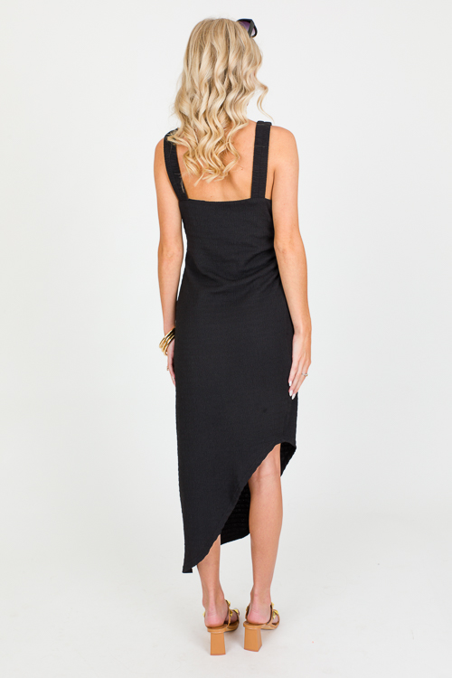 Jenna Asymmetric Dress, Black