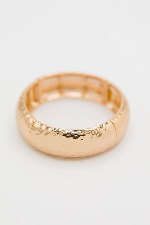 Hammered Bangle Bracelet, Gold - 2K9A5163.jpg