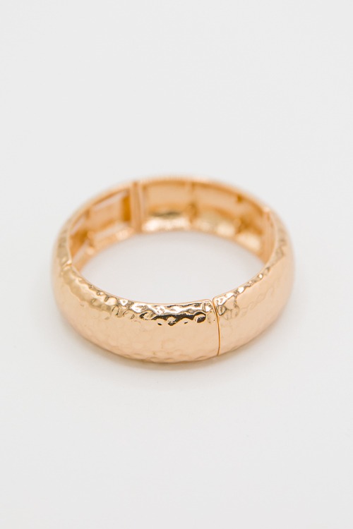 Hammered Bangle Bracelet, Gold - 2K9A5166.jpg