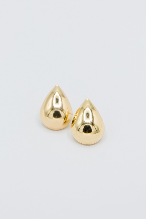 Theo Teardrop Earrings, Gold
