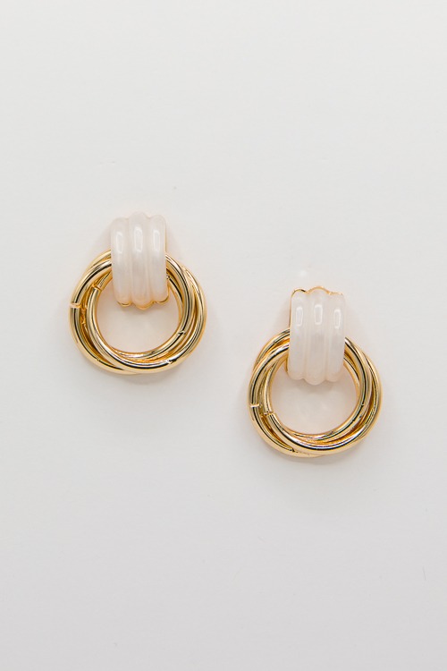Triple Knotted Earrings, White - 2K9A5191-Edit.jpg