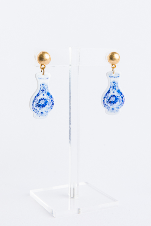 Chinoiserie Pottery Earring