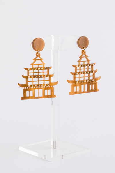 Acetate Pagoda Earring