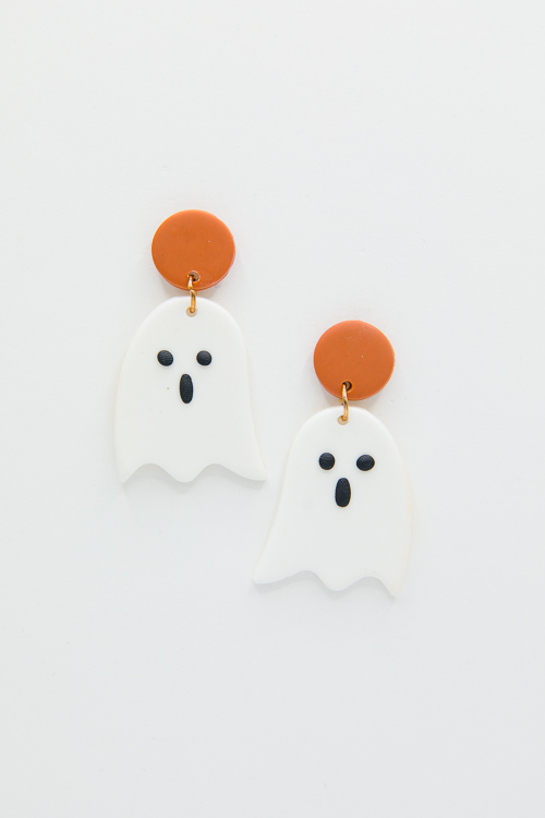 Ghost Clay Earrings - Jewelry - Accessories - The Blue Door Boutique