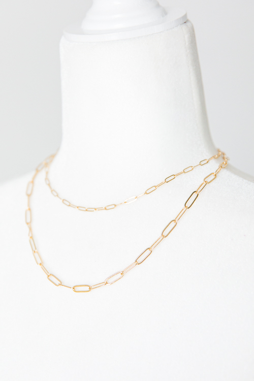 Karoline Clip Chain Necklace, Gold