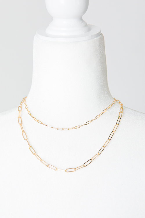 Karoline Clip Chain Necklace, Gold