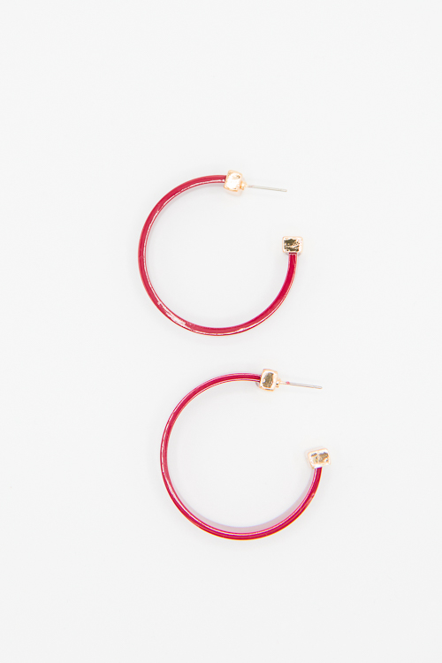 Edge Gold Open Hoops, Wine