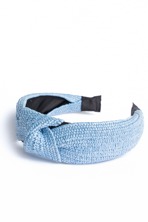 Rattan Headband, Blue