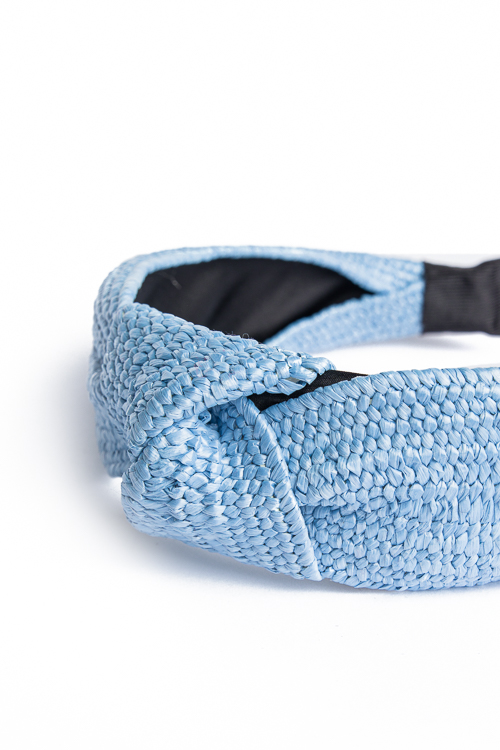 Rattan Headband, Blue